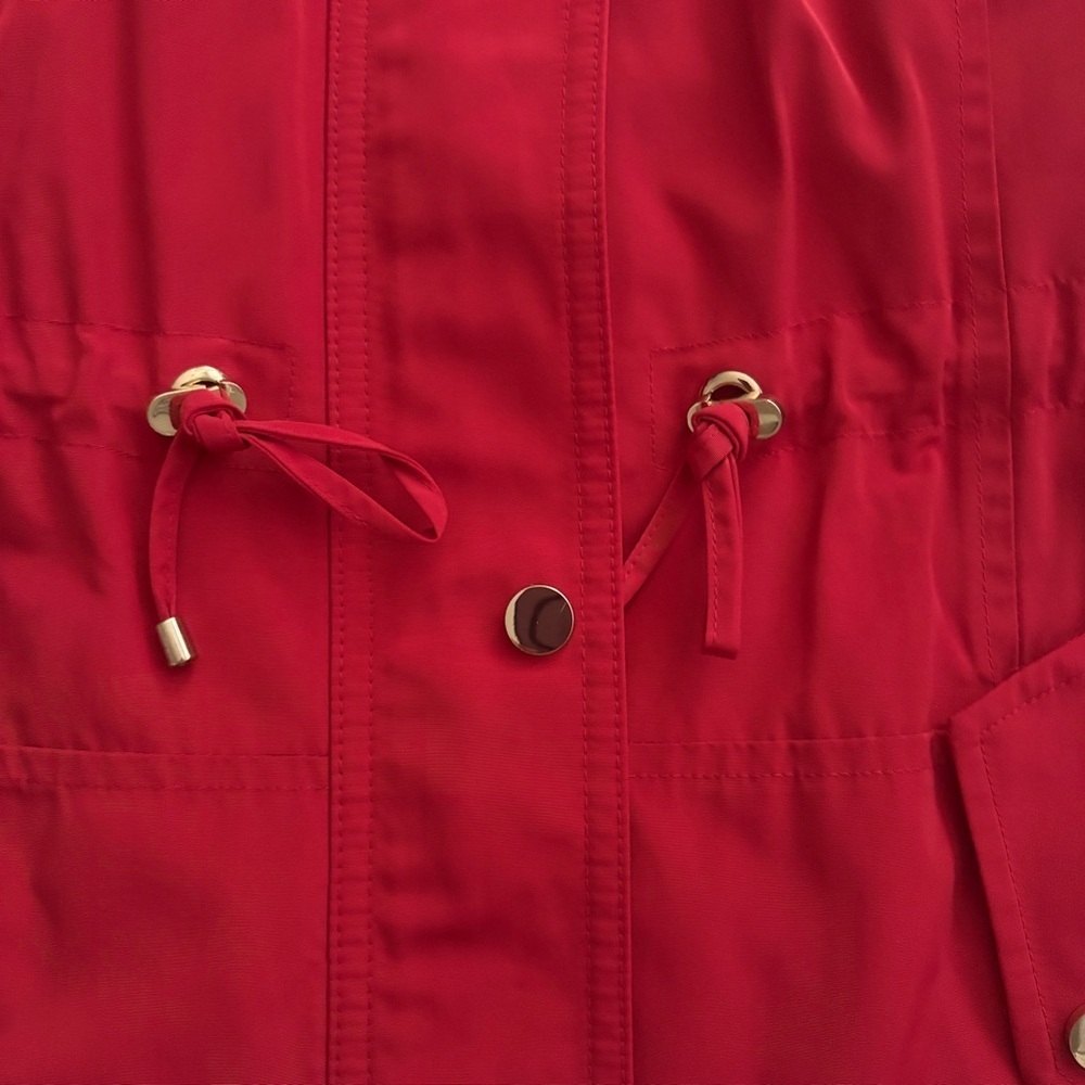 Charter Club Vibrant Red Utility Jacket with Hood - Picture 12 of 14